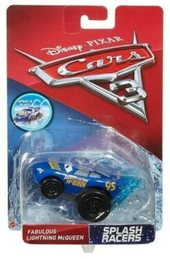 Disney Cars 3 Splash Racers Auto Fabulous Lightning McQueen DVD37 -Toy Haven 03 1627