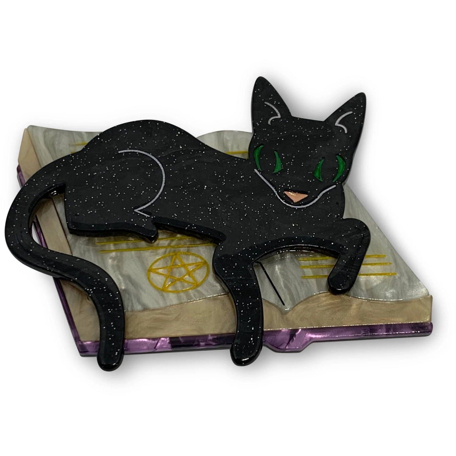 Lipstick & Chrome Furmiliar Pyewacket Halloween Cat Brooch 3 Lipstick & Chrome Furmiliar Pyewacket Halloween Cat Brooch