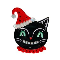 Johanna Parker X Lipstick & Chrome That Festive Feline Brooch