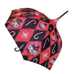 Johanna Parker X Lipstick & Chrome Frosty Pink Snowman Umbrella -Toy Haven 5ba63ff2f784c371ed3bb5ab38d4c1cc