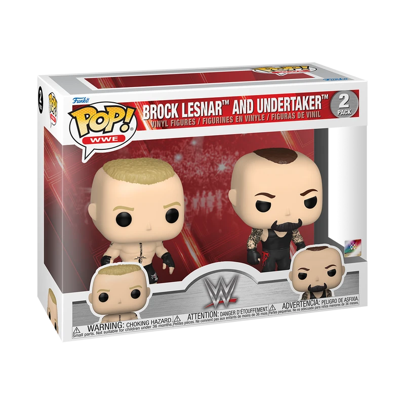 FUNKO WWE Brock Lesnar And Undertaker Pop! Vinyl Figure 2-Pack 4 FUNKO WWE Brock Lesnar And Undertaker Pop! Vinyl Figure 2-Pack - Image 2