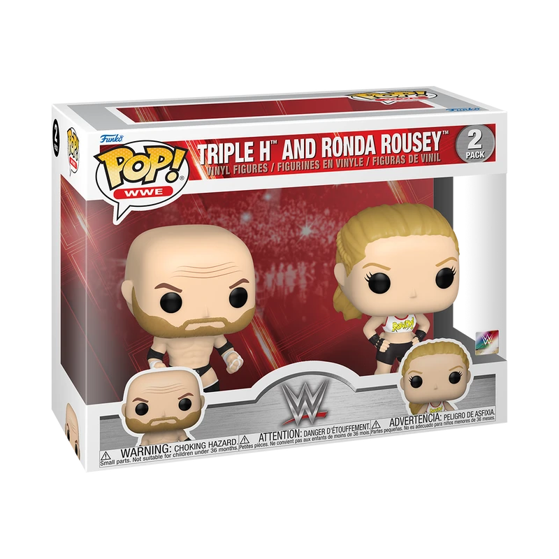 FUNKO WWE Triple H And Ronda Rousey Pop! Vinyl Figure 2-Pack 4 FUNKO WWE Triple H And Ronda Rousey Pop! Vinyl Figure 2-Pack - Image 2