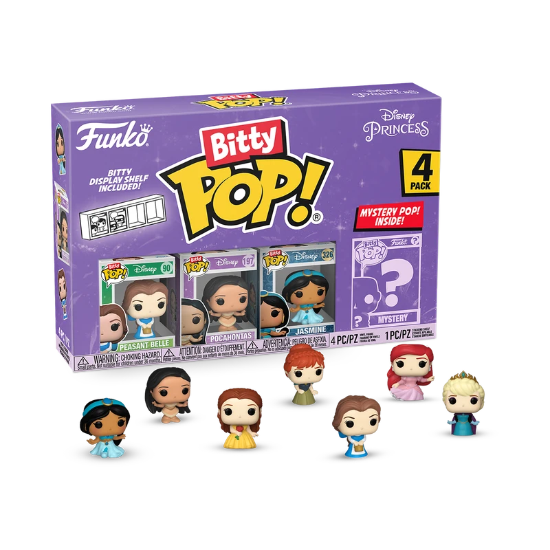 FUNKO Disney Princess 4-Pack Series 2 Bitty Pop! 4 FUNKO Disney Princess 4-Pack Series 2 Bitty Pop! - Image 2
