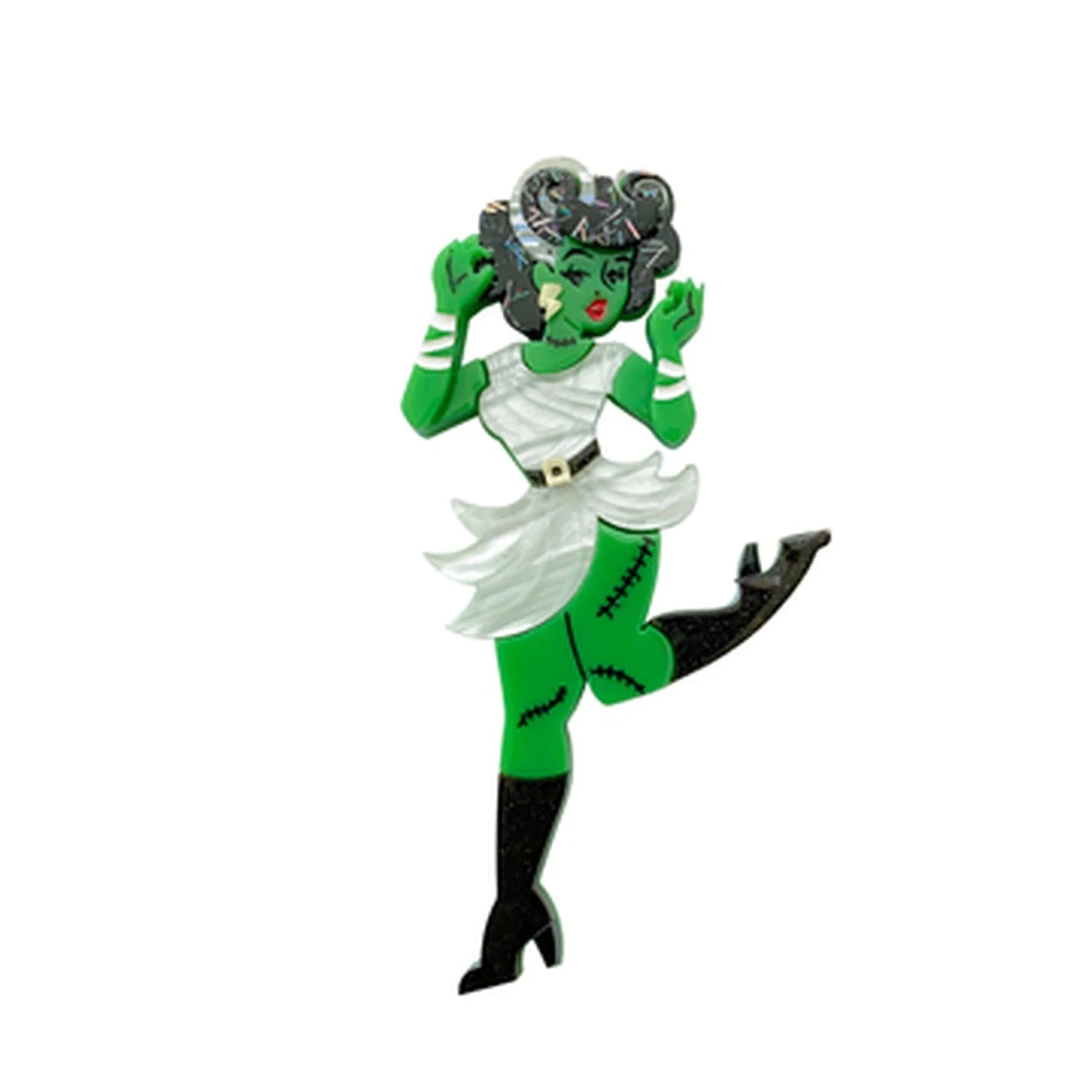 Lipstick & Chrome FrankenBelle Halloween Brooch 3 Lipstick & Chrome FrankenBelle Halloween Brooch