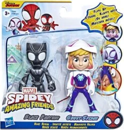 Disney Spidey And His Amazing Friends Black Panther And Ghost Spider Hero Reveal 2 Pack F1469