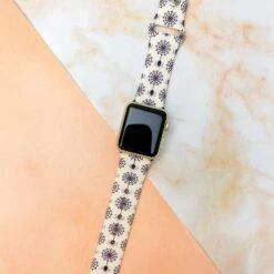 Spider Web Printed Silicone Watch Band - M/L