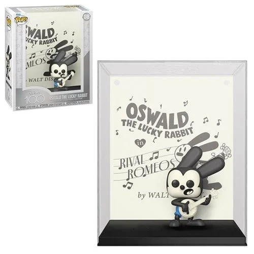 FUNKO Disney 100 Oswald The Lucky Rabbit Pop! Art Cover Figure With Case 3 FUNKO Disney 100 Oswald The Lucky Rabbit Pop! Art Cover Figure With Case