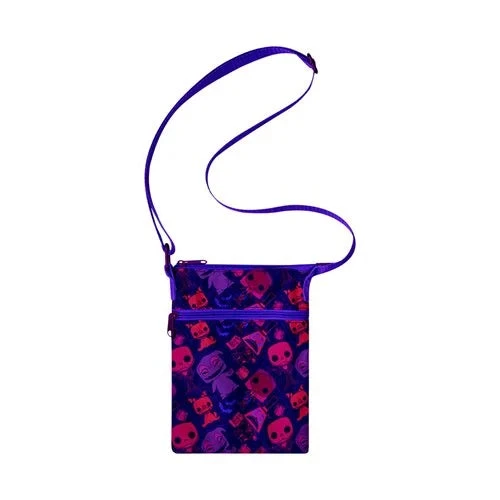 LOUNGEFLY POP! The Nightmare Before Christmas Black Light Passport Bag 4 LOUNGEFLY POP! The Nightmare Before Christmas Black Light Passport Bag - Image 2