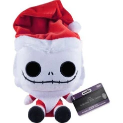 FUNKO Disney The Nightmare Before Christmas 30th Anniv. Santa Jack Skellington 7-Inch Pop! Plush