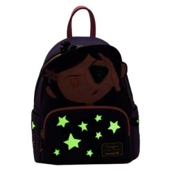 Loungefly Laika Coraline Stars Cosplay Mini Backpack -Toy Haven COBK0023 LFLAIKACORALINESTARSCOSPLAYMINIBKPK 007 FRGLOW
