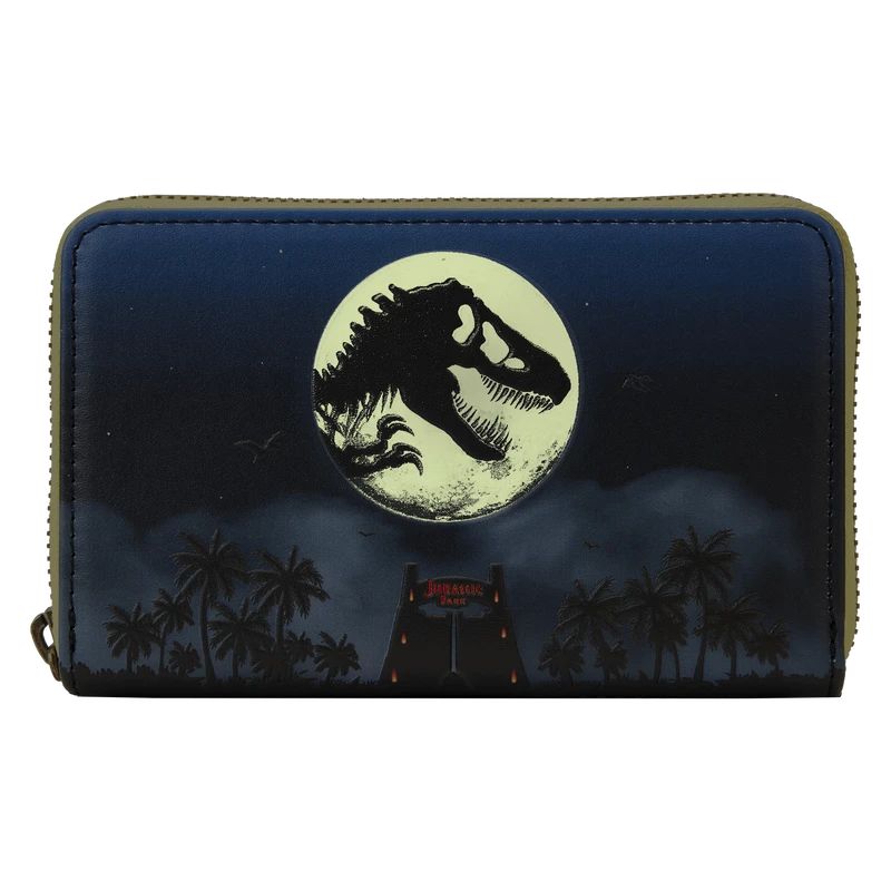 Loungefly Jurassic Park 30th Anniversary Dino Moon Glow Ziparound Wallet 4 Loungefly Jurassic Park 30th Anniversary Dino Moon Glow Ziparound Wallet - Image 2