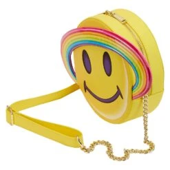 Loungefly Lisa Frank Yellow Rainbow Ring Saturn Crossbody Bag -Toy Haven LSFTB0005 LFLISAFRANKYELLOWRAINBOWRINGSATURNCROSSBODYBAG2506QUARTER