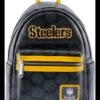 Loungefly NFL Pittsburgh Steelers Logo AOP Mini Backpack -Toy Haven NFLBK0001 SteelersAllOverBlackPrintMiniBackPack Front.jpg HiRes