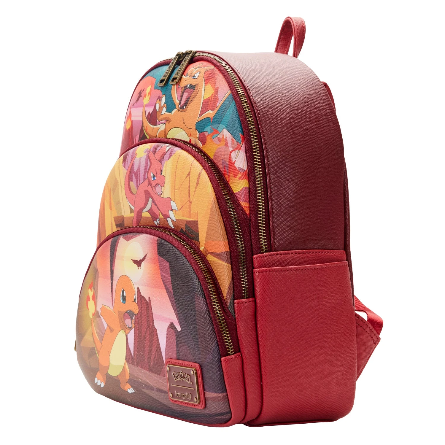 Loungefly Pokemon Charmander Evolutions Triple Pocket Backpack 4 Loungefly Pokemon Charmander Evolutions Triple Pocket Backpack - Image 2