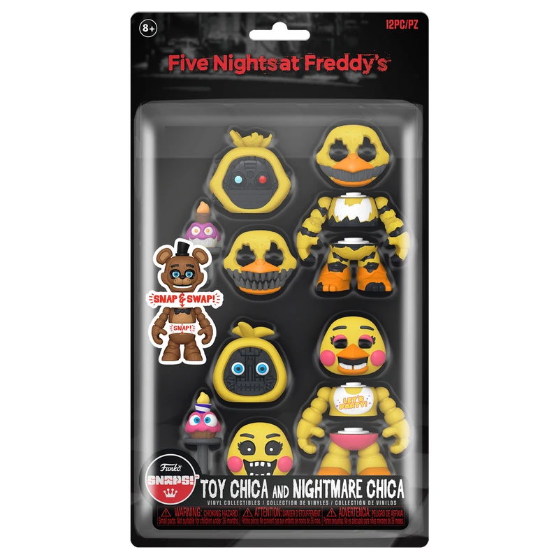FUNKO Toy Chica And Nightmare Chica 2-Pack Snaps! Action Figure 4 FUNKO Toy Chica And Nightmare Chica 2-Pack Snaps! Action Figure - Image 2
