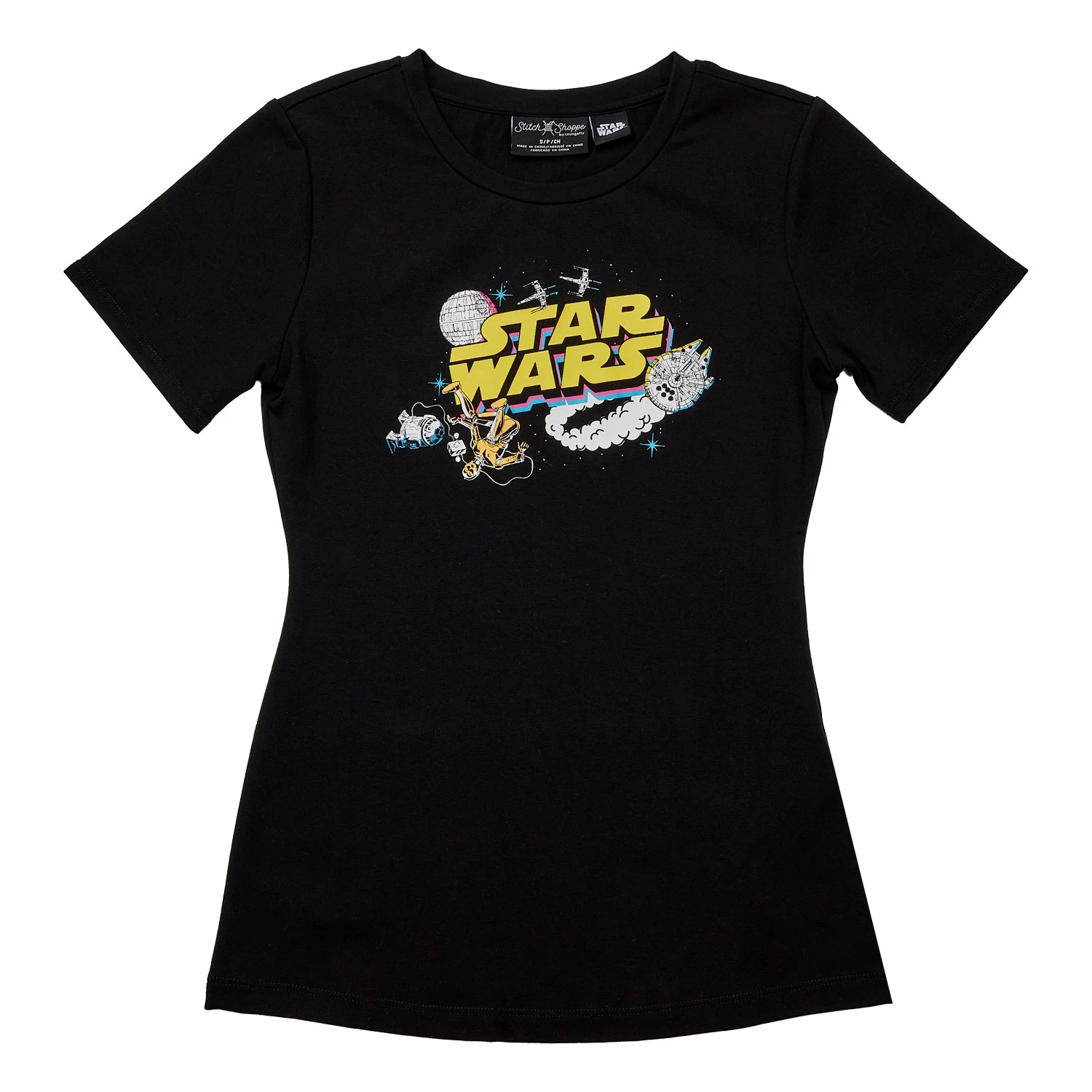 Loungefly Stitch Shoppe Star Wars Space Logo Ariana Top 3 Loungefly Stitch Shoppe Star Wars Space Logo Ariana Top