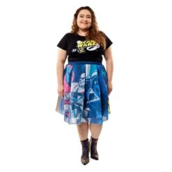 Loungefly Star Wars Dark Side Vs Light Side Double Sided Heather Skirt -Toy Haven STSSST0002 SSSTARWARSDARKSIDEVSLIGHTSIDEDOUBLESIDEDHEATHERSKIRT 005