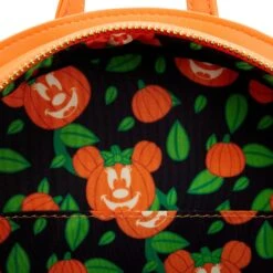 Loungefly Disney Glow Face Pumpkin Minnie Mini Backpack -Toy Haven WDBK2562 LFDISNEYGLOWFACEEMINNIEPUMPKINMINIBACKPACK50009INSIDE