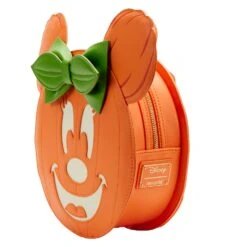 Loungefly Disney Glow Face Pumpkin Minnie Mini Backpack -Toy Haven WDBK2562 LFDISNEYGLOWFACEEMINNIEPUMPKINMINIBACKPACK50097SIDE
