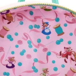 Loungefly Disney Cinderella Gus And Jaq Teacup Mini Backpack -Toy Haven WDBK2787 LFDISNEYCINDERELLAGUSGUSANDJACKJACKTEACUPBACKPACK1132INSIDE
