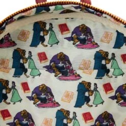 Loungefly Disney Beauty And The Beast Fireplace Scene Mini Backpack -Toy Haven WDBK2792 LFDISNEYBEAUTYANDTHEBEASTLIBRARYSCENEMINIBACKPACK1579INSIDE