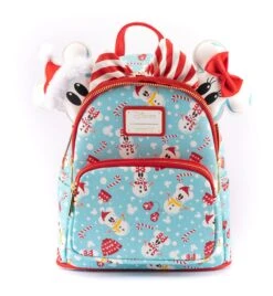 Loungefly Disney Mickey Minnie Snowman AOP Mini Backpack Headband Set