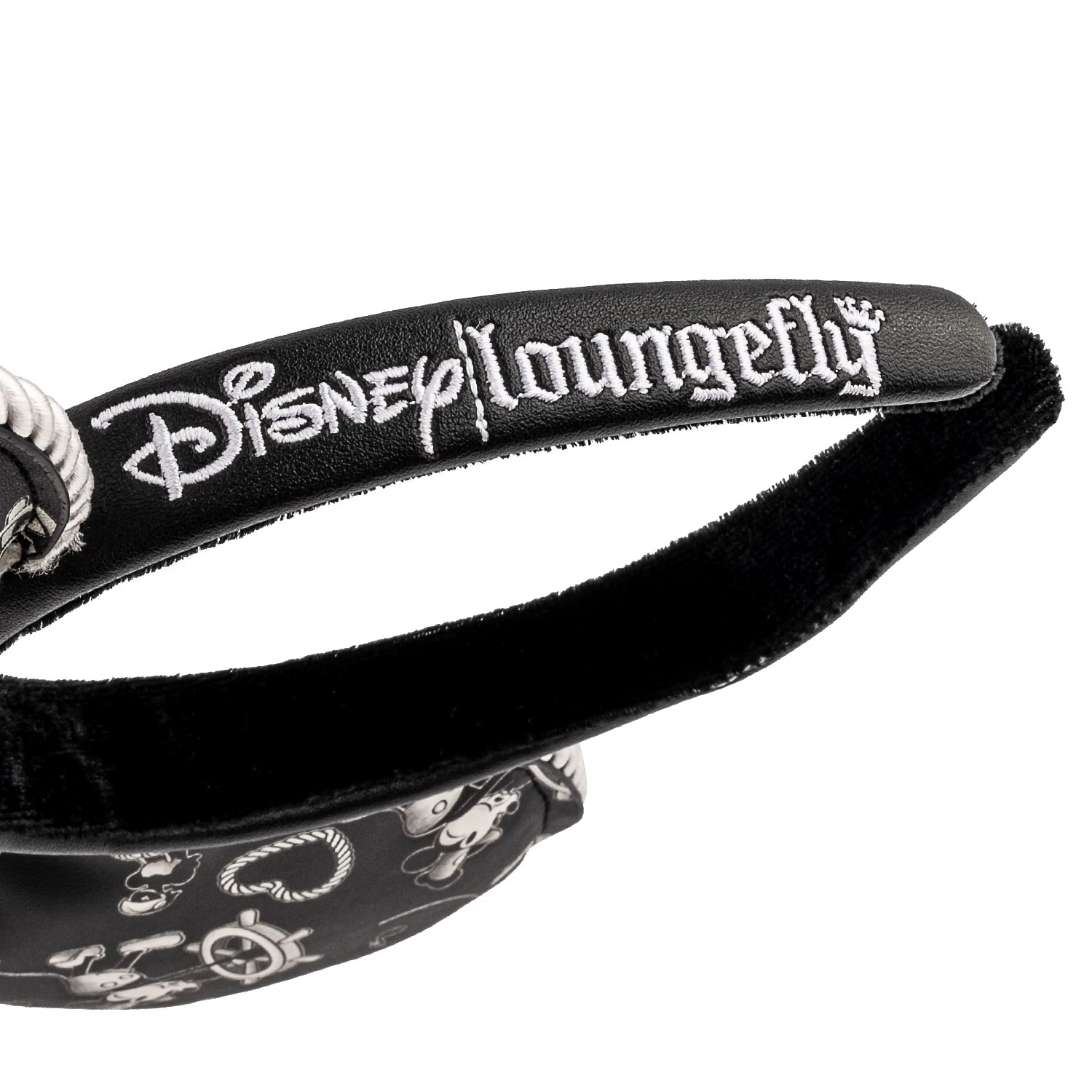 Loungefly Disney Steamboat Willie Applique Hat Rope Piping Ears Headband 5 Loungefly Disney Steamboat Willie Applique Hat Rope Piping Ears Headband - Image 3