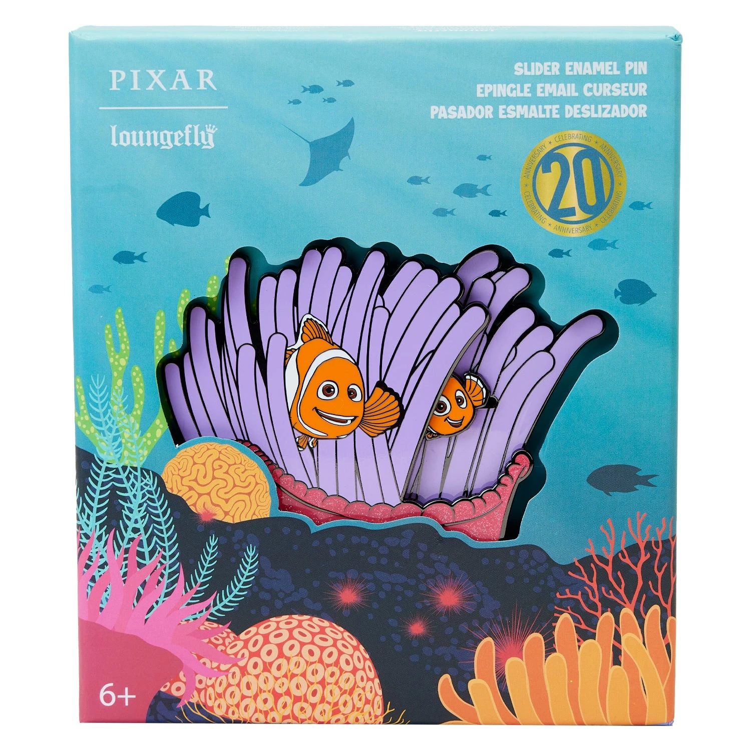 Loungefly Pixar Finding Nemo 20th Anniversary 3 Inch Collector Pin 3 Loungefly Pixar Finding Nemo 20th Anniversary 3 Inch Collector Pin