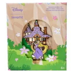 Loungefly Disney Tangled Rapunzel Swinging From Tower 3 Inch Collector Box Pin