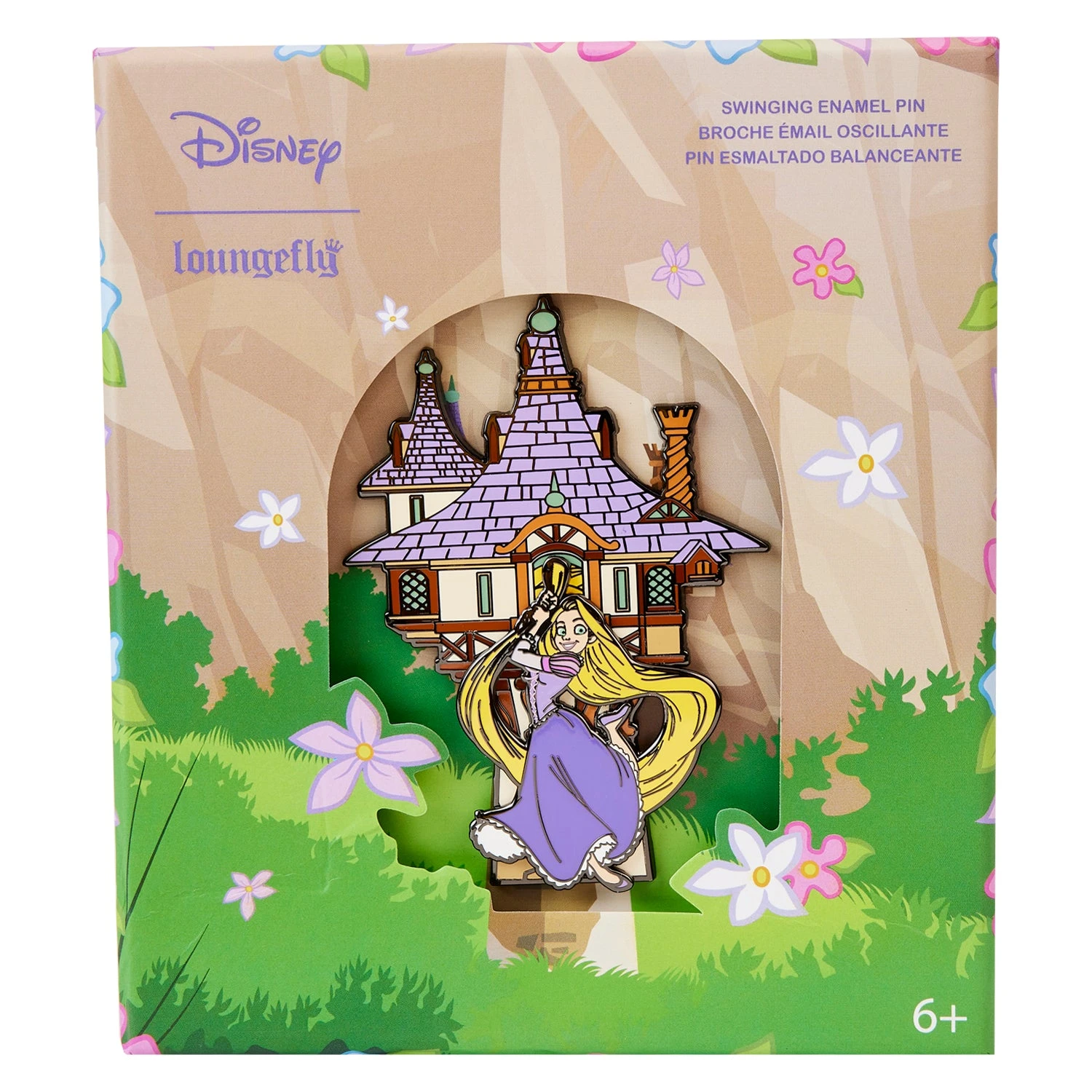 Loungefly Disney Tangled Rapunzel Swinging From Tower 3 Inch Collector Box Pin 3 Loungefly Disney Tangled Rapunzel Swinging From Tower 3 Inch Collector Box Pin