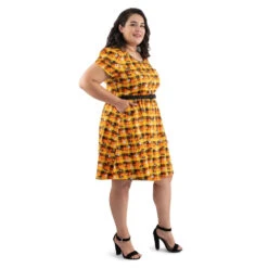 Loungefly Stitch Shoppe Minnie Mickey Spooky Gingham "Laci" Dress -Toy Haven WDSSDR0023 SpookyMinnieMickeyGin 5