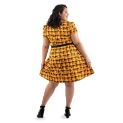 Loungefly Stitch Shoppe Minnie Mickey Spooky Gingham "Laci" Dress -Toy Haven WDSSDR0023 SpookyMinnieMickeyGin 6