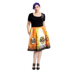 Loungefly Stitch Shoppe Mickey & Minnie Mouse Candy Corn Sandy Skirt -Toy Haven WDSSST0023 SSDISNEYMICANDMINHALL 2