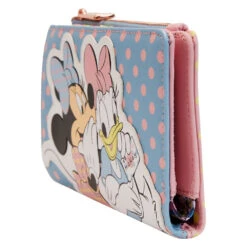 Loungefly Disney Minnie Daisy Pastel Color Block Dots Flap Wallet -Toy Haven WDWA2434 LFDISNEYMINNIEDAISYPAST 3