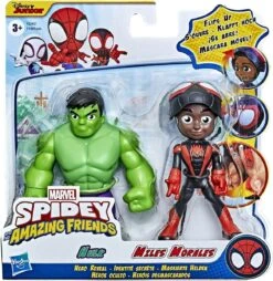 Disney Spidey And His Amazing Friends Hulk And Miles Morales Hero Reveal 2 Pack F1469