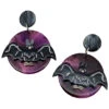 Lipstick & Chrome Midnight Flight Halloween Earrings -Toy Haven b2487e105e370276a9753826d74facc7