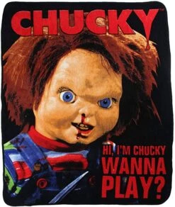 Chucky "Wanna Play" Raschel Throw 50” X 60”