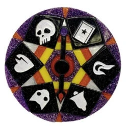 Lipstick & Chrome Wheel Of Fortune Brooch