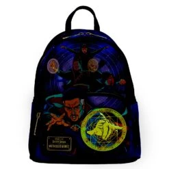 Loungefly Marvel Dr Strange Multiverse Mini Backpack -Toy Haven mvbk0183 lfmarveldrstrangemultiverseminibackpack glow 094