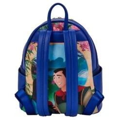 Loungefly Disney Mulan Castle Light Up Mini Backpack -Toy Haven wdbk2205 lfdisneymulancastlelightupminibackpack back 058