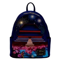 Loungefly Disney Mulan Castle Light Up Mini Backpack -Toy Haven wdbk2205 lfdisneymulancastlelightupminibackpack glow 055