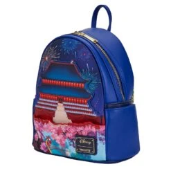Loungefly Disney Mulan Castle Light Up Mini Backpack -Toy Haven wdbk2205 lfdisneymulancastlelightupminibackpack side 056
